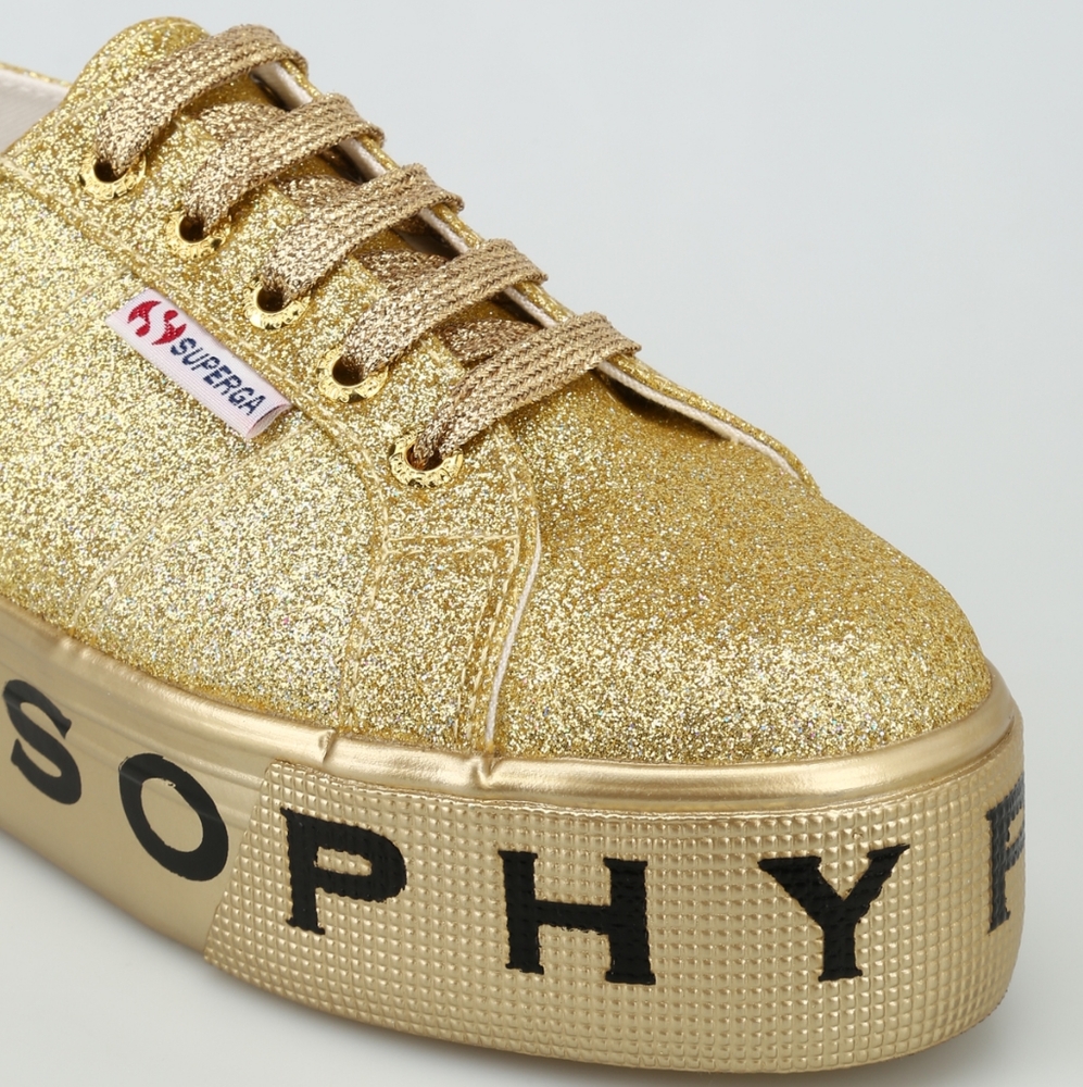NWT | Superga x Philosophy di Lorenzo Serafini | Gold Micro-glitter Sneaker